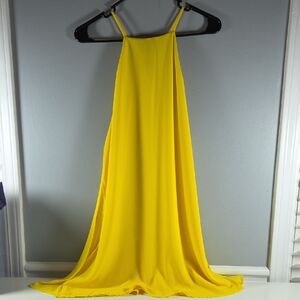 Show Me Your MuMu Vibrant Yellow Backless Dress Medium